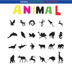 Animal Silhouette Collection – Wildlife, Pets, Birds, and Marine Creatures
