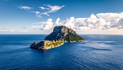 Island peak in ocean