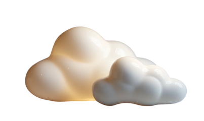 White cloud-shaped lamp