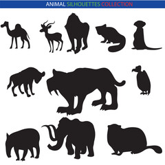 Animal Silhouette Collection – Wildlife, Pets, Birds, and Marine Creatures