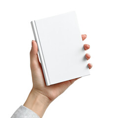 Obraz premium Hand holding a blank white book