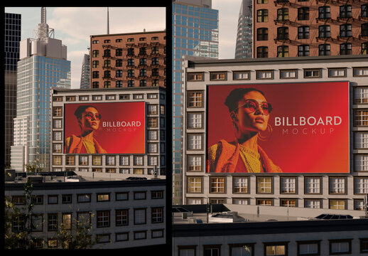 Urban Building Billboard Mockup