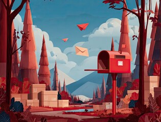 Dynamic flat design world post-day poster showcases vibrant urban illustration with modern aesthetic, perfect for global awareness campaigns and impactful visual communication.