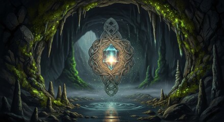 Mystical Celtic Knot in a Cave - A Portal to Another World.