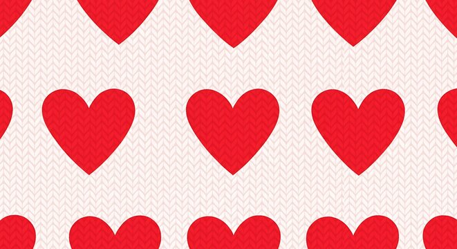 Red hearts pattern design