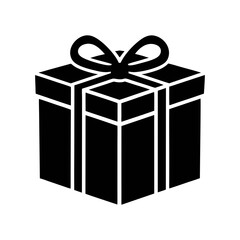 Black gift box vector present with ribbon bow for birthday christmas holiday celebration 90