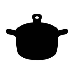 Stock pot vector illustration for cooking soup stew and sauces kitchenware and cookware design