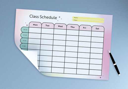 Gradient Class Schedule