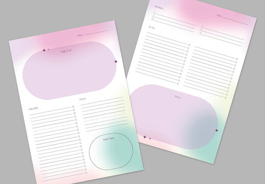 Minimal Pastel Gradient Planner