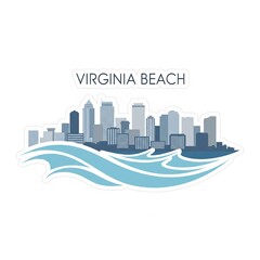 Obraz premium Virginia Beach Skyline Cityscape.