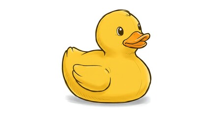 Cute yellow rubber duck illustration