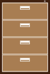 Filing Cabinet Color Vector Design