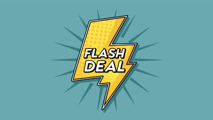 A Dynamic Yellow Lightning Bolt Announces A Limited Time Flash Deal Offer Now