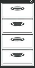 Filing Cabinet Color Vector Design