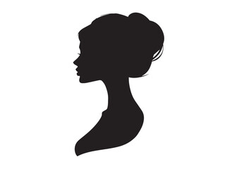 Creative Beauty Salon Silhouette Symbol in Minimal Vector Illustration Artwork