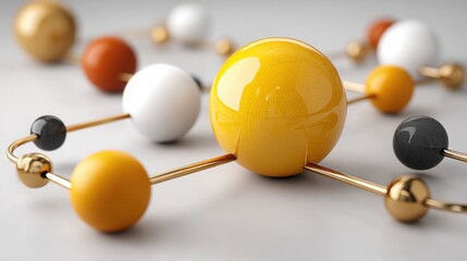 Obraz premium Colorful group of balls arranged with one ball in the center representing community and longevity roadmap concept