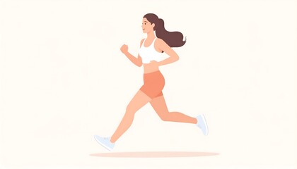 Woman running in sportswear