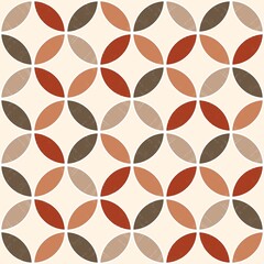 seamless abstract geometric pattern in autumn colors
