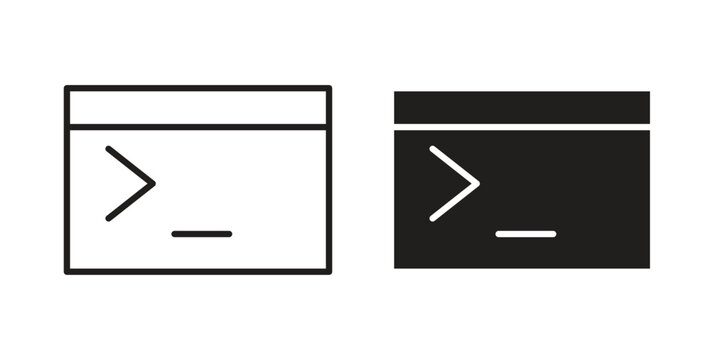 Terminal icon clipart and lineart vector symbols