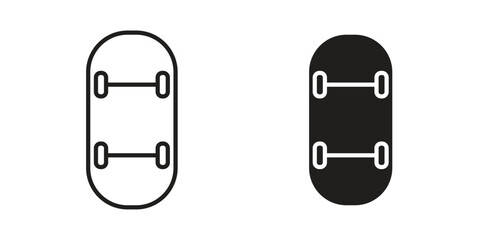 Skateboard icon clipart and lineart vector symbols © Bsbd