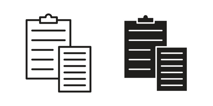 Paste icon clipart and lineart vector symbols
