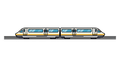 High-speed train and monorail illustration