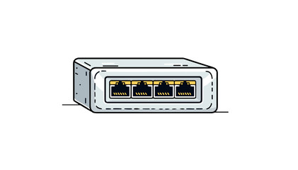 Vector illustration of a network switch