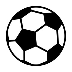 Classic Black and White Soccer Ball Vector Icon