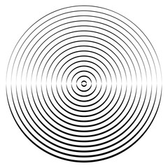 Concentric Circle Lines Abstract Radial Pattern. Fresnel lens