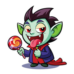 Cartoon Devil Character illustration with smile and fun design