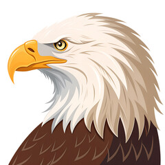Eagle head vector illustration american bald eagle graphic design wildlife bird of prey symbol patriot