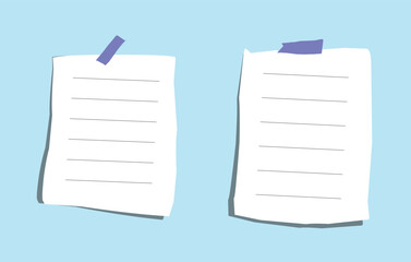 set of blank Note paper illustration. set of vector stock.eps