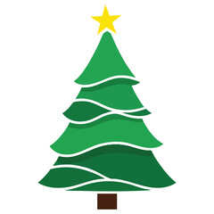 Christmas tree evergreen holiday star decoration festive season celebration