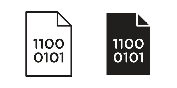 File Binary icon clipart and lineart vector symbols