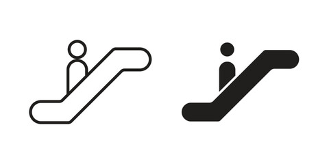 Escalator icon clipart and lineart vector symbols © Bsbd