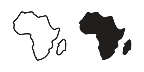 Earth africa icon clipart and lineart vector symbols © Bsbd