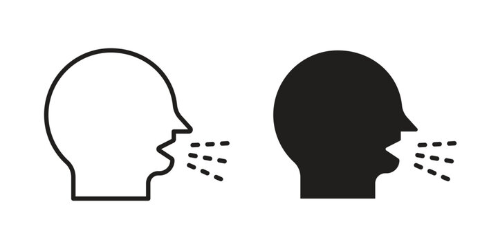 Cough icon clipart and lineart vector symbols