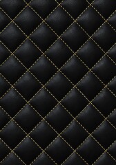 Naklejka premium Sophisticated black stitched diamond pattern, perfect for backgrounds