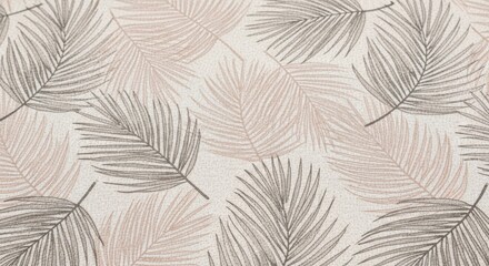Soft pastel palm leaf pattern gentle tropical botanical design subtle natural elegance repeating motif