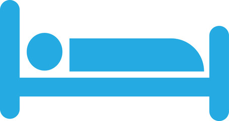 blue hotel sign icon