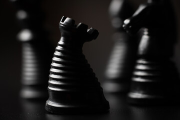 Black pieces of chess