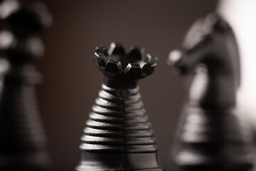 Black pieces of chess