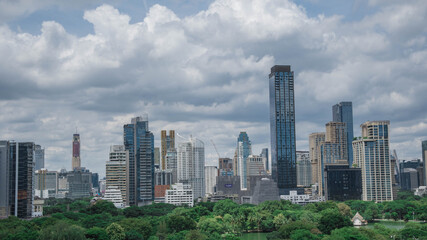 Bangkok city sky  top view in Thailand