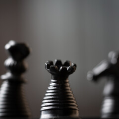 Black pieces of chess