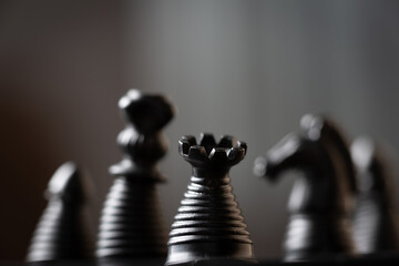 Black pieces of chess