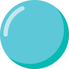 Blue bubble isolated on transparent background. Water bubble or glass ball template. vector illustration