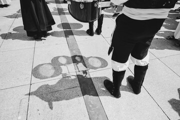 Galician musicians and shadows