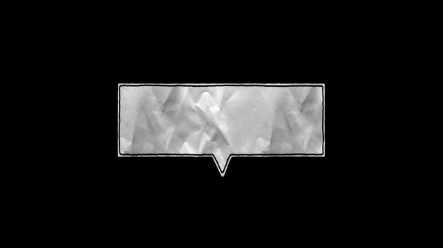 3D Crumpled Paper Tooltip Mockup With Alpha Channel Background