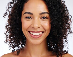 Woman with a joyful smile