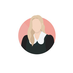 Girl with Blonde Hair Avatar Icon